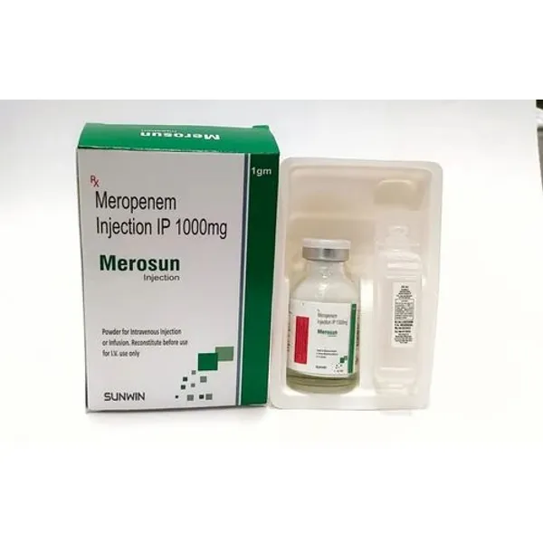 1000mg Meropenem Injection 1000mg in the NexCure Health pharmaceutical catalogue