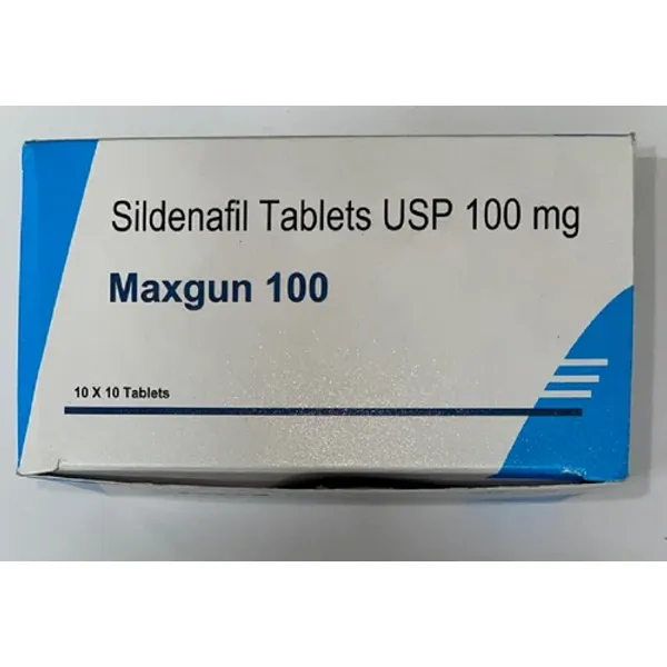 100mg Maxgun Sildenafil Tablets USP 100mg in the NexCure Health pharmaceutical catalogue