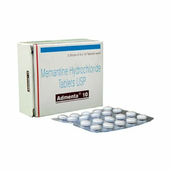 10mg Admenta Memantine Hydrochloride Tablets IP 10mg in the NexCure Health pharmaceutical catalogue