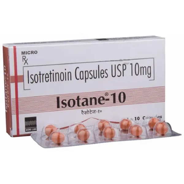 10mg Isotane Isotretinoin Capsules USP 10mg in the NexCure Health pharmaceutical catalogue