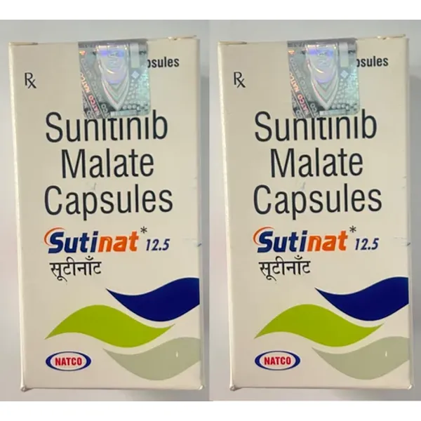12.5mg Sutinat Sunitinib Malate Capsules 12.5mg in the NexCure Health pharmaceutical catalogue