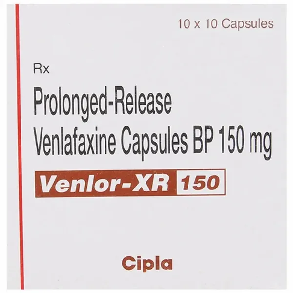 150mg Venlor-XR Prolonged Release Venlafaxine Capsules BP 150mg in the NexCure Health pharmaceutical catalogue
