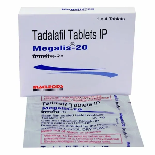 20mg Megalis Tadalafil Tablets IP 20mg pharmaceutical product details from NexCure Health