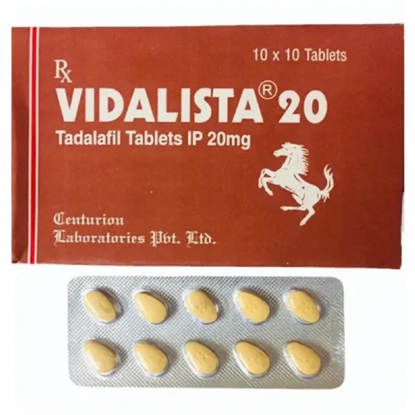 20mg Vidalista Tadalafil Tablets IP 20mg pharmaceutical product details from NexCure Health