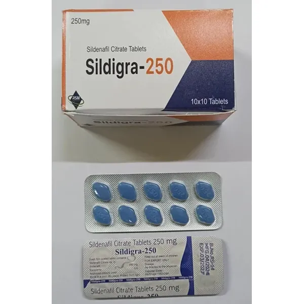 250mg Sildigra Sildenafil Citrate Tablets 250mg pharmaceutical product details from NexCure Health