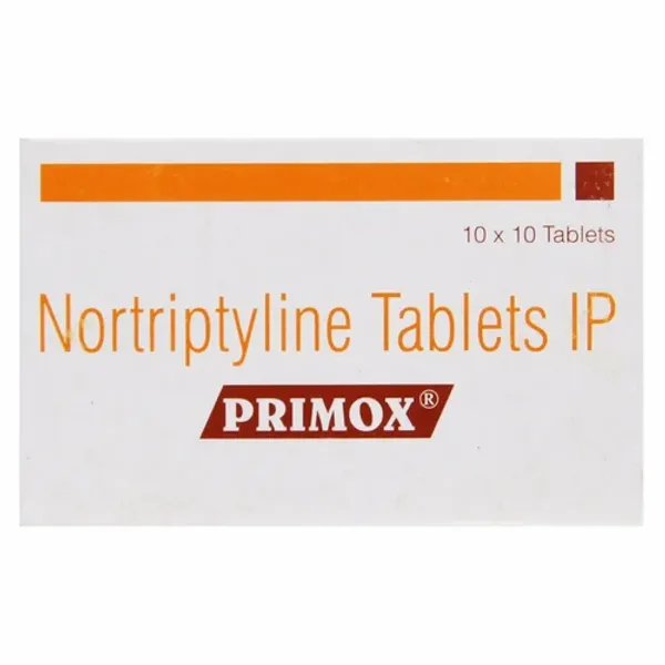 25mg Primox Nortriptyline Tablets IP 25mg in the NexCure Health pharmaceutical catalogue