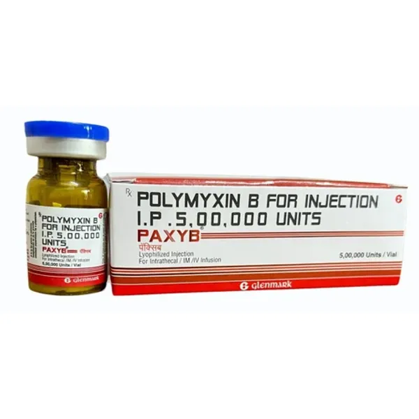 500000 Units Paxyb Polymyxin B Injection IP pharmaceutical product details from NexCure Health