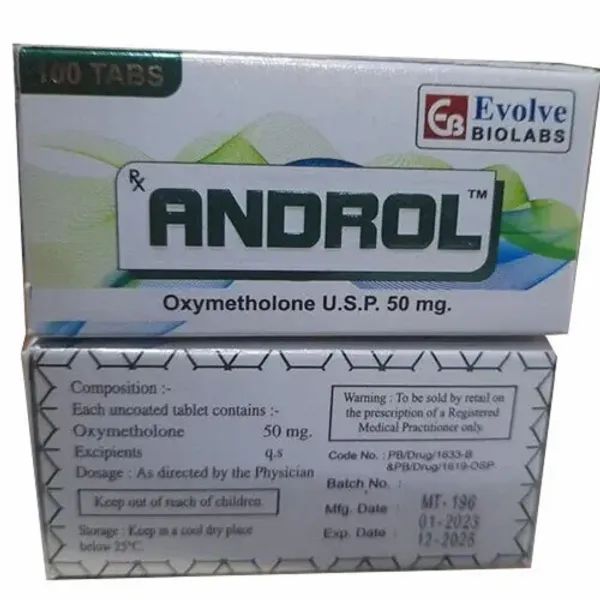 50mg Androl Oxymetholone Tablets USP 50mg pharmaceutical product details from NexCure Health