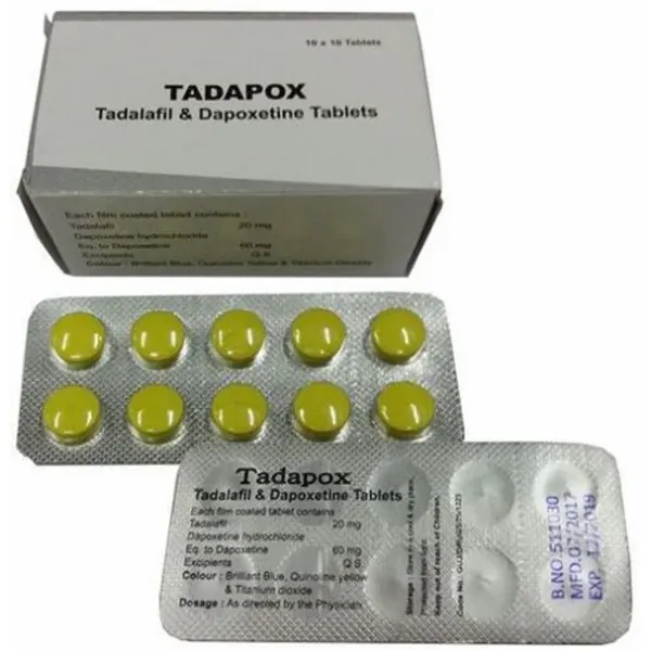 80mg Tadapox Tadalafil and Dapoxetine Tablets 80mg pharmaceutical product details from NexCure Health