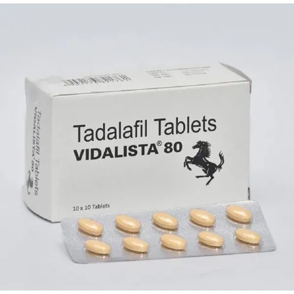 80mg Vidalista Tadalafil Tablets 80mg pharmaceutical product details from NexCure Health