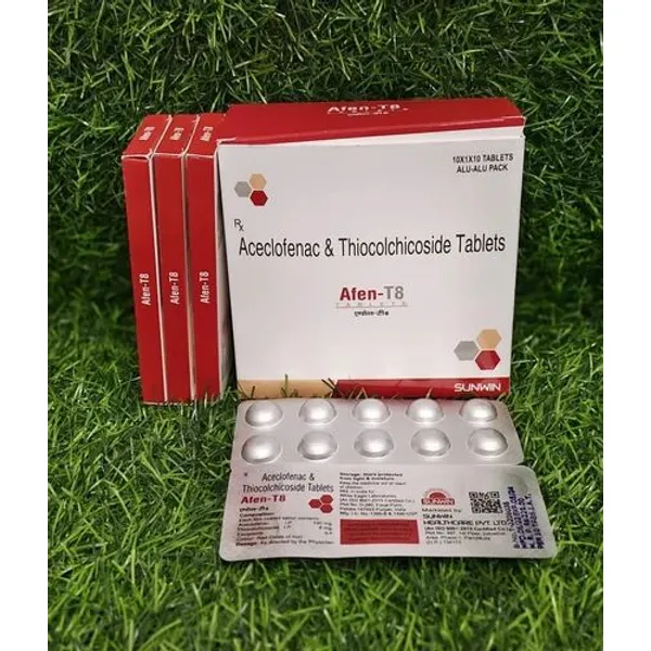 Aceclofenac 100mg Thiocolchicoside 8mg Tablets 100mg in the NexCure Health pharmaceutical catalogue
