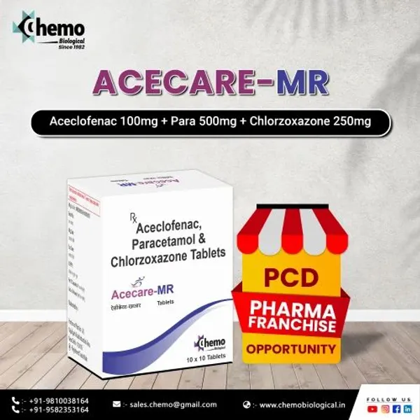 Aceclofenac Paracetamol And Chlorzoxazone Tablets in the NexCure Health pharmaceutical catalogue