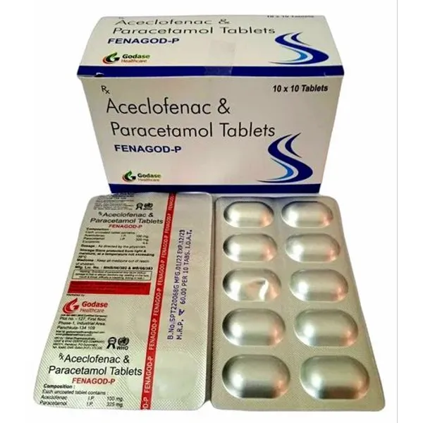 Aceclofenac Paracetamol Tablet in the NexCure Health pharmaceutical catalogue