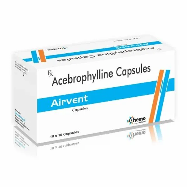Airvent Acebrophylline Capsules in the NexCure Health pharmaceutical catalogue