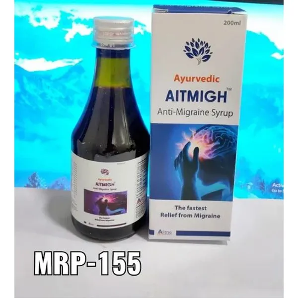 Aitmigh an Ayurvedic Anti-Migraine Syrup in the NexCure Health pharmaceutical catalogue