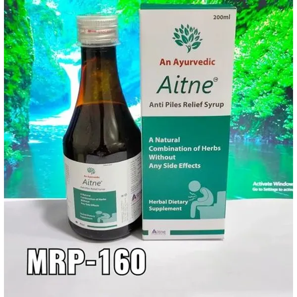 Aitne an Ayurvedic Anti Piles Relief Syrup pharmaceutical product details from NexCure Health