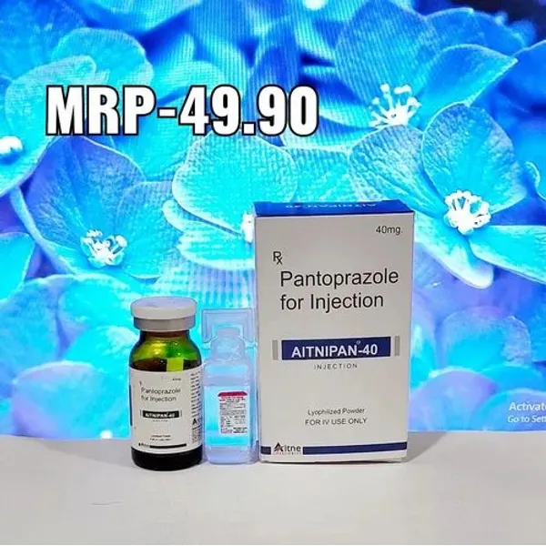 Aitnipan-40 Inj. Pantoprazole 40 mg Inj. 40MG pharmaceutical product details from NexCure Health