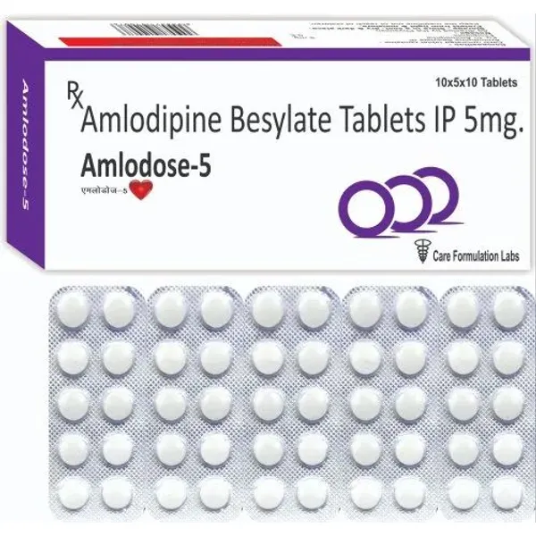 Amlodipine Besylate Tablets IP 5mg 5mg in the NexCure Health pharmaceutical catalogue