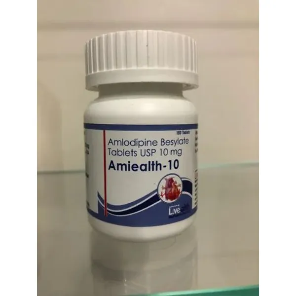 Amlodipine Besylate Tablets USP 10 mg 10 mg in the NexCure Health pharmaceutical catalogue