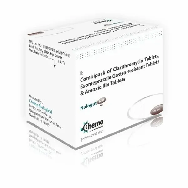 Amoxicillin Clarithromycin Esomeprazole in the NexCure Health pharmaceutical catalogue