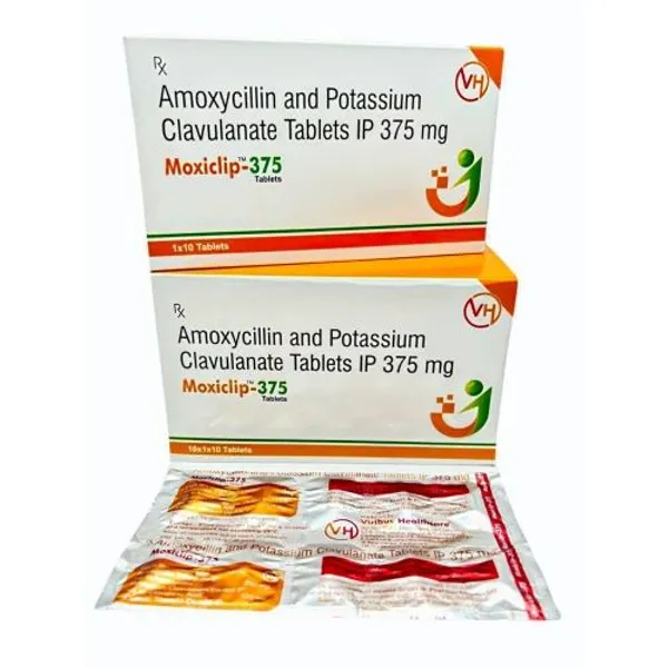 Amoxicillin Potassium Clavulanate 375mg Tablet 375mg in the NexCure Health pharmaceutical catalogue