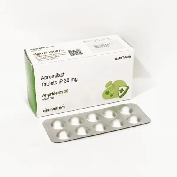 Appriderm 30 Apremilast Tablets in the NexCure Health pharmaceutical catalogue