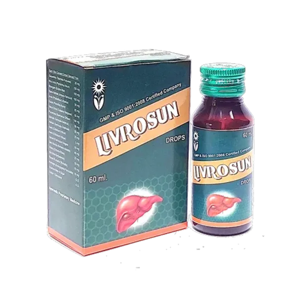 Ayurvedic Liver Drops - Ayursun Livrosun Drops in the NexCure Health pharmaceutical catalogue