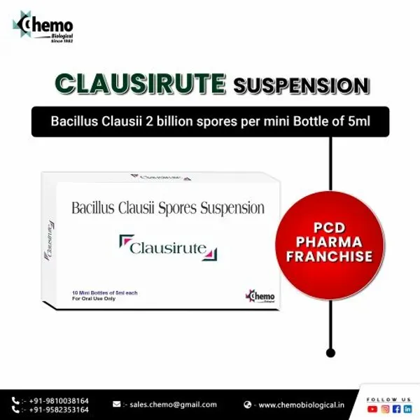 Bacillus Clausii Spores Suspension in the NexCure Health pharmaceutical catalogue