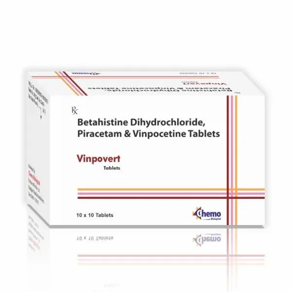 Betahistine DiHCI, Piracetam and Vinpocetine Tablets in the NexCure Health pharmaceutical catalogue