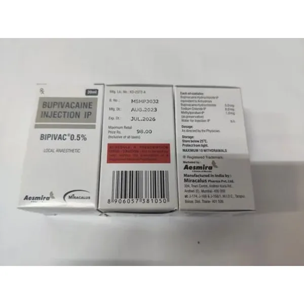 Bupivacaine Injection 20 ml 20ML pharmaceutical product details from NexCure Health
