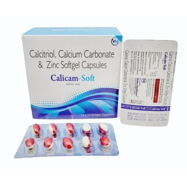 Calcitriol, Calcium Carbonate & Zinc Softgel Capsules in the NexCure Health pharmaceutical catalogue