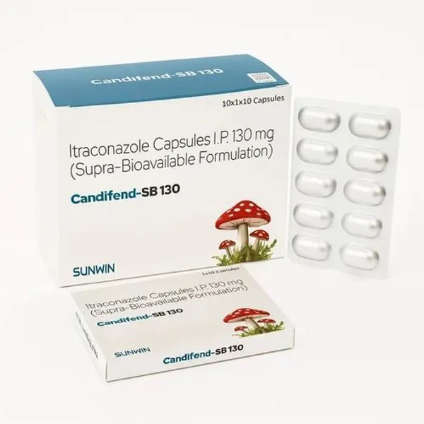 Candifend SB 130 Itraconazole Tablet in the NexCure Health pharmaceutical catalogue