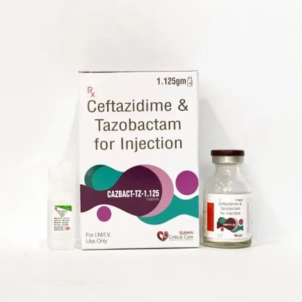 Cazbact Tz 1.125 Ceftazidime Tazobactam Injection in the NexCure Health pharmaceutical catalogue