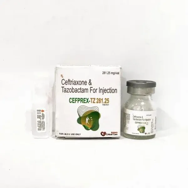 Cefprex-Tz 281.25 gm Ceftriaxone & Tazobactam Injection 281.25 G in the NexCure Health pharmaceutical catalogue