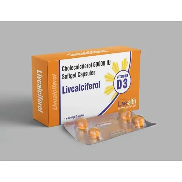 Cholecalciferol 60000 iu Softgel Capsules 60000IU in the NexCure Health pharmaceutical catalogue