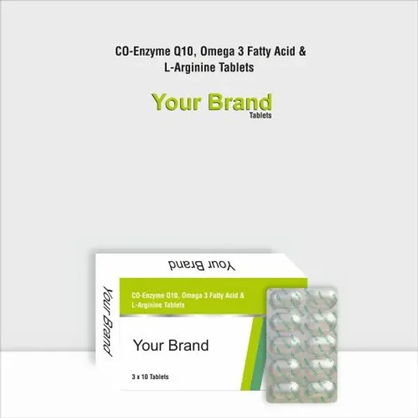 Co-Enzyme Q10, Omega 3 Fatty Acid & L-Arginine Tablets in the NexCure Health pharmaceutical catalogue
