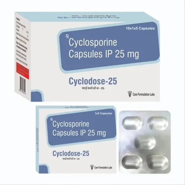 Cyclosporine Capsules Ip 25mg 25mg pharmaceutical product details from NexCure Health