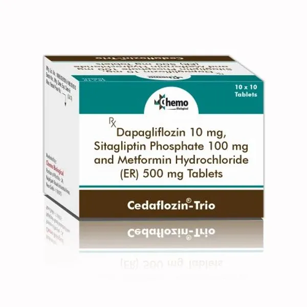 Dapagliflozin 10mg Sitagliptin 100 Mg Metformin HCL 500 Mg Tablet. 10mg in the NexCure Health pharmaceutical catalogue
