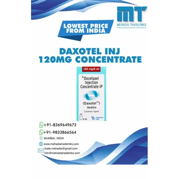 Docetaxel Daxotel Injection in the NexCure Health pharmaceutical catalogue