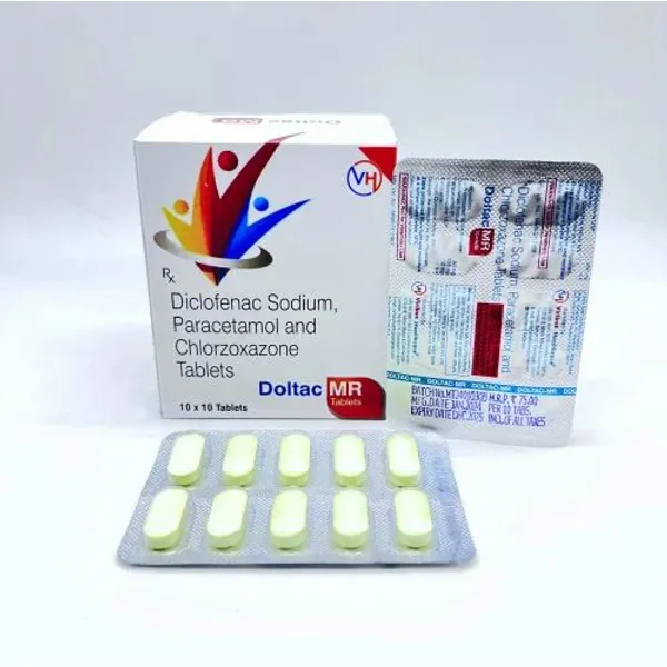 Doltac Mr Tablet Diclofenac Paracetamol Chlorzoxazone Tablets pharmaceutical product details from NexCure Health