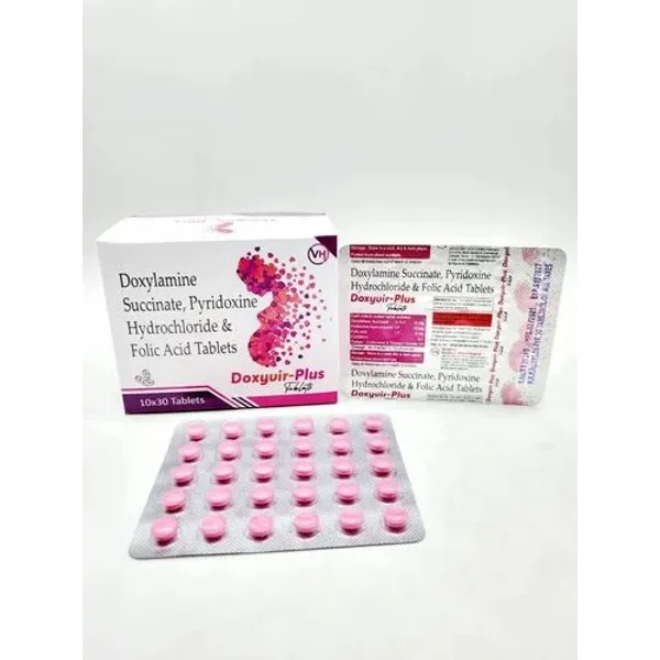 Doxylamine Succinate Pyridoxine & folic acid Tablet pharmaceutical product details from NexCure Health