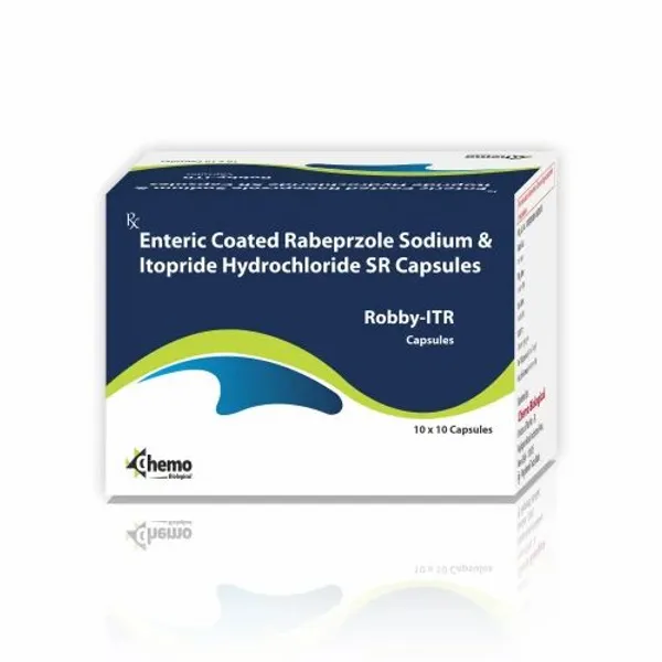 Enteric Coated Rabeprzole Sodium and Itopride Hydrochloride SR Capsules in the NexCure Health pharmaceutical catalogue