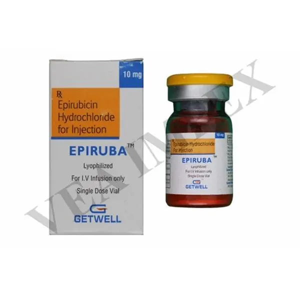 Epiruba 10mg (Epirubicin Hydrochloride Injection) 10mg in the NexCure Health pharmaceutical catalogue