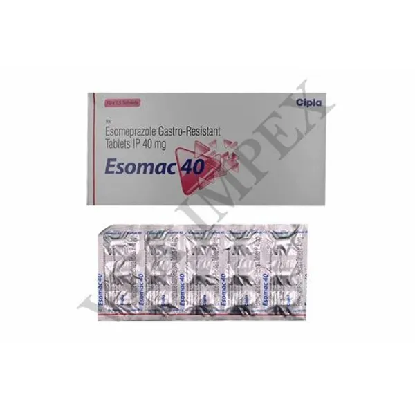 Esomac Esomeprazole Tablet 40 mg 40 mg pharmaceutical product details from NexCure Health