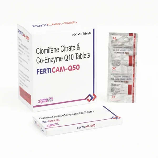Ferticam Q50 Clomifene Citrate Co Enzyme Q10 Tablets pharmaceutical product details from NexCure Health