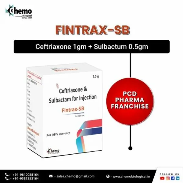FintraxSB Ceftriaxone Sulbactam Injection pharmaceutical product details from NexCure Health