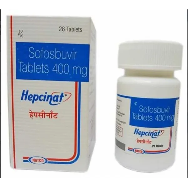 Hepcinat (Sofosbuvir 400 Mg Tablet) 400 Mg in the NexCure Health pharmaceutical catalogue