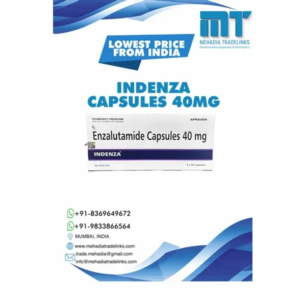 Indenza Enzalutamide Capsules 40 Mg 40 Mg in the NexCure Health pharmaceutical catalogue