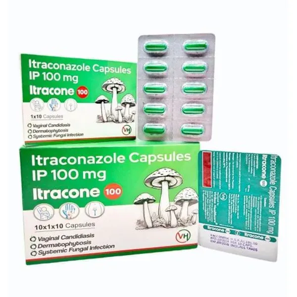 Itraconazole 100 mg Capsules 100mg in the NexCure Health pharmaceutical catalogue