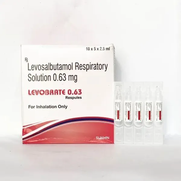 Levobrate 0.63 Levosalbutamol Respiratory Solution in the NexCure Health pharmaceutical catalogue